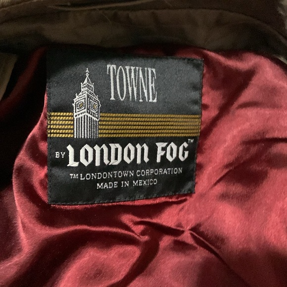 London Fog Towne trench coat 38 short with belt and fleece liner taupe excellent - Picture 10 of 15